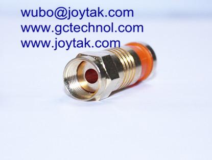 F Compression Connector Gold Plated for RG174 coaxial cable waterproof indoor connector