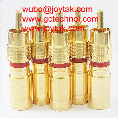 RCA Coaxial Connector Compression Type all gold plated for RG6 Coaxial Cable home theaters gold RCA connector