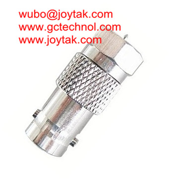 BNC Female To F Male all brass nickel plated Coaxial Adapter BNC Coaxial Adaptor CCTV coax Connector / BNCF.FM.02