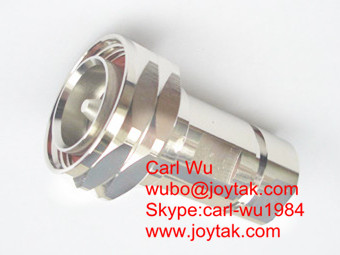 DIN 7/16 male connector clamp type for 1/2 superflex cable RF jumpers VSWR 1.15 all brass China factory made