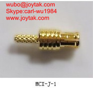 High quality gold plated MCX streight crimp coaxial connector 50ohm MCX-J-1