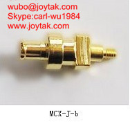 High quality gold plated MCX plug streight crimp coaxial connector 50ohm MCX-J-B