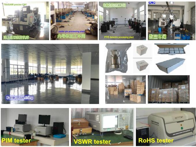 factory producing and testing facilities for RF connector