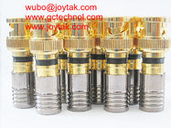 BNC male Coaxial Connector Compression Type 50ohm for  RG6U coax Cable Gold Plated BNC shell