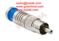 RCA Coaxial Connector Compression Type 75ohm for RG6 Coaxial Cable home theaters RCA connectors all brass