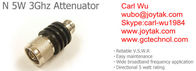 N type attenuator 10 Watt 3Ghz N male plug to N female jack fixed attenuators / N-JK10W3G