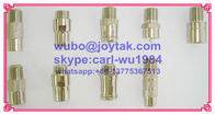 BNC Female To F Male Coaxial Adapter impedance 75ohm BNC Coaxial Adaptor all brass nickel plated CCTV coax Connector