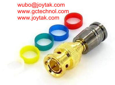 BNC gold plated Coaxial Connector BNC Compression for RG174 coax cable 75ohm connector