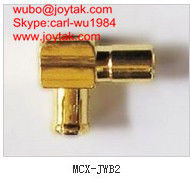 High quality gold plated MCX plug right angle coaxial adapter MCX-JW-B2