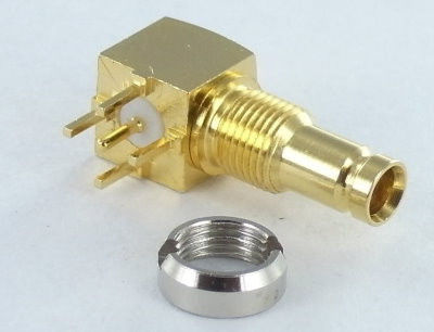 1.0/2.3 Right angle Jack PCB mount type connector female 75ohm