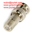 BNC Male To F Female zinc die-casting connector 50ohm BNC plug to F jack Coax Adapter BNC Coaxial Adaptor CCTV Connector