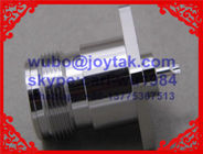 4.3-10 female connector solder type with flange square VSWR 1.15 silver plated pin and tri-alloy connector body