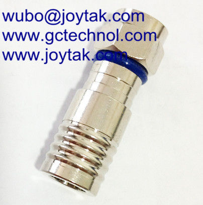 F male compression connector coaxial connector waterproof with O-ring for RG6 coaxial cable