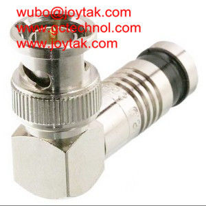 BNC Coaxial Connector BNC Compression Type Right Angle 75ohm for RG6 Coax Cable