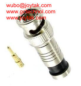 BNC male compression connector 75ohm for RG59 coax cable BNC coaxial connector for monitoring