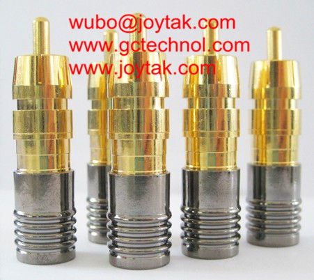 RCA Compression connector gold plated for RG59 coax cable RCA connector for security cameras premium quality