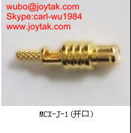 High quality gold plated MCX streight crimp coaxial connector 50ohm MCX-J-1 open window
