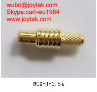 High quality gold plated MCX male streight crimp coaxial connector 50ohm MCX-J-1.5A