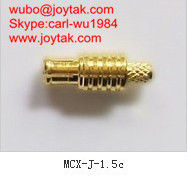 High quality gold plated MCX plug streight crimp coaxial connector 50ohm MCX-J-1.5C