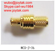 High quality gold plated MCX plug streight crimp coaxial connector 50ohm MCX-J-3B