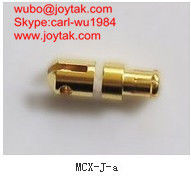 High quality gold plated MCX plug streight crimp coaxial connector for antenna MCX-J-A