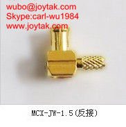 High quality gold plated MCX plug right angle crimp type coaxial adapter MCX-JW-1.5