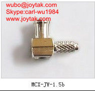 High quality gold plated MCX plug right angle crimp type coaxial adapter MCX-JW-1.5B
