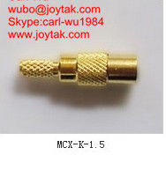 High quality gold plated MCX jack streight crimp type coaxial adapter MCX-K-1.5