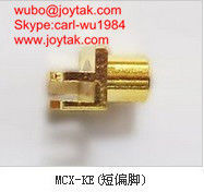 High quality gold plated MCX jack streight PCB mount type coaxial connector MCX-KES