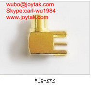 High quality gold plated MCX jack right angle to PCB mount type coaxial connector MCX-KWE