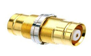 1.6/5.6 jack to jack bulkhead coaxial adapter full thread straight type 75ohm